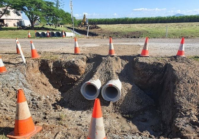 Concrete Drainage Installation — Hillery Group in Richmond Road Bowen, QLD