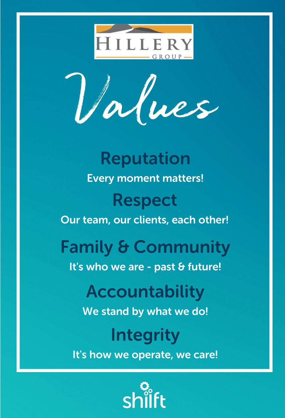 Hillery Group Values — Hillery Group in Richmond Road Bowen, QLD